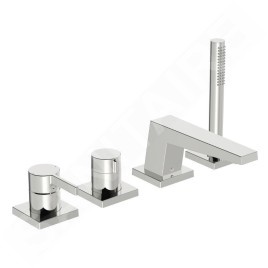 Hansa Loft - Mitigeur pour montage sur bord de baignoire, installation 4 trous, chrome 57752483