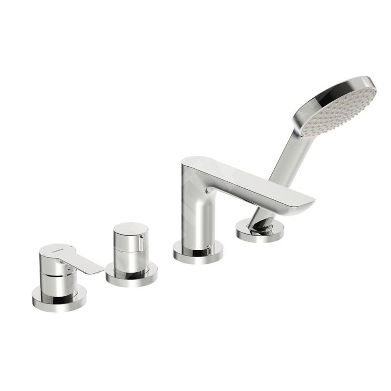 Hansa Ligna - Mitigeur pour montage sur bord de baignoire, installation 4 trous, chrome 06442473 Hansa Ligna - Mitigeur pour montage sur bord de baignoire, installation 4 trous, chrome 06442473