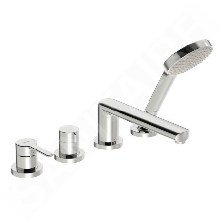 Hansa Ronda - Mitigeur pour montage sur bord de baignoire, installation 4 trous, chrome 03402473