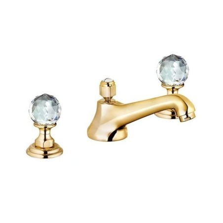 Kludi Adlon - Mitigeur de lavabo avec vidage, installation à 3 trous, doré 5104645G4