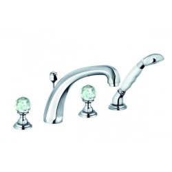 Kludi Adlon - Mitigeur de baignoire avec vidage, installation à 4 trous, chrome 5152405G5
