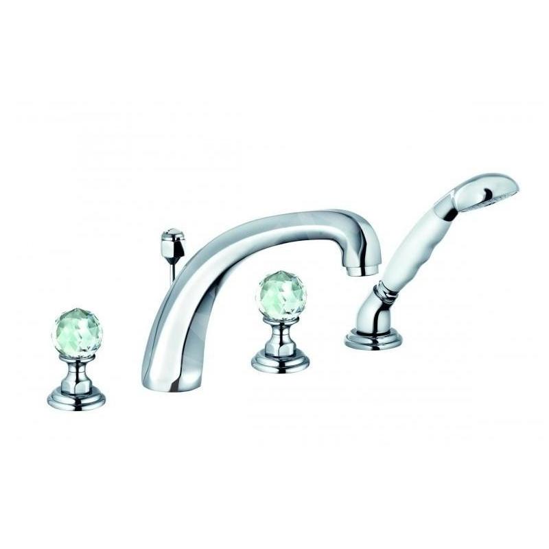 Kludi Adlon - Mitigeur de baignoire avec vidage, installation à 4 trous, chrome 5152405G5