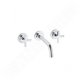 Kludi Nova Fonte - Mitigeur de lavabo encastré, 3 trous, chrome 201440520