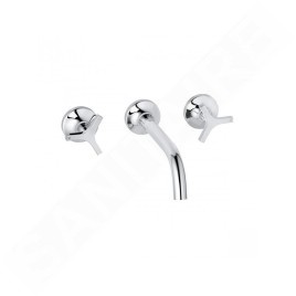 Kludi Nova Fonte - Mitigeur de lavabo encastré, 3 trous, chrome 201440539
