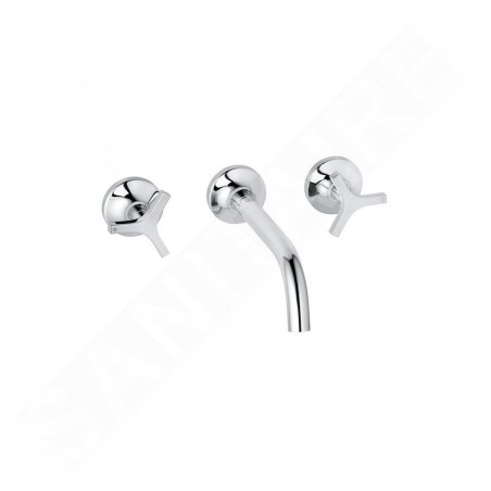 Kludi Nova Fonte - Mitigeur de lavabo encastré, 3 trous, chrome 201440539