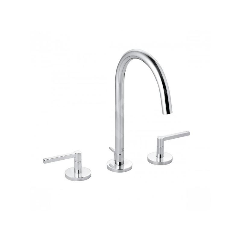Kludi Nova Fonte - Mitigeur de lavabo avec vidage et bec orientable, installation trois trous, chrome 201430515