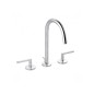 Kludi Nova Fonte - Mitigeur de lavabo avec vidage et bec orientable, installation trois trous, chrome 201430515