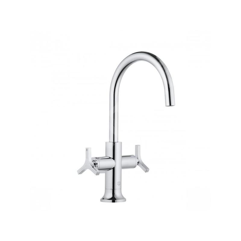 Kludi Nova Fonte - Robinet de lavabo avec vidage et bec orientable, chrome 201180539