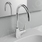 Ideal Standard CeraLine - Mitigeur de lavabo avec vidage et bec orientable, chrome BC195AA