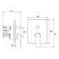 Ravak Flat - Mitigeur FL 065.00 encastré pour 2 corps, chrome X070123