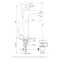 Ideal Standard CeraFlex - Mitigeur de lavabo avec vidage, chrome B1872AA