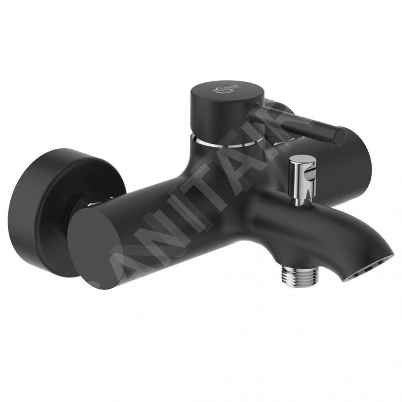 Ideal Standard CeraLine - Robinetterie de baignoire murale, noir mat BC199U4