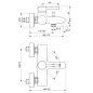 Ideal Standard CeraLine - Robinetterie de baignoire murale, noir mat BC199U4