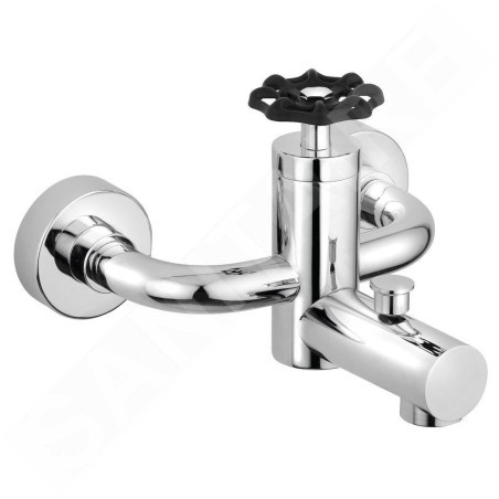 Sapho Industry - Mitigeur de baignoire, chrome/noir 5181TT