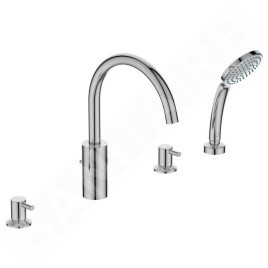 Ideal Standard CeraLine - Robinetterie pour montage sur bord de baignoire, installation 4 trous, chrome BC198AA