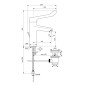 Ideal Standard Ceraplus II - Mitigeur de lavabo Grande avec levier médical, avec vidage, chrome BC105AA