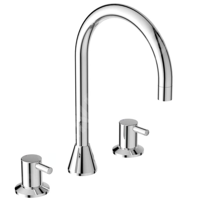 Ideal Standard CeraLine - Mitigeur de lavabo, installation 3 trous, chrome BC196AA