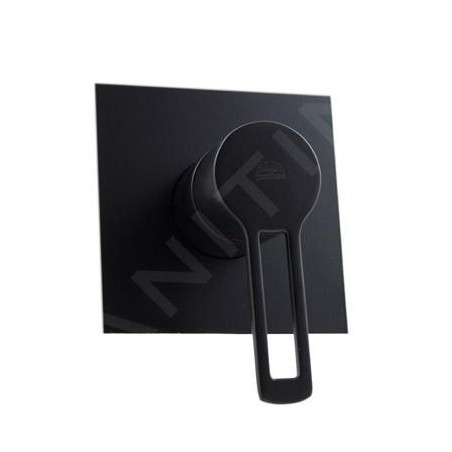 Paffoni Ringo - Robinetterie de douche encastrée avec corps d’encastrement, 1 sortie, noir mat RIN010NO/M