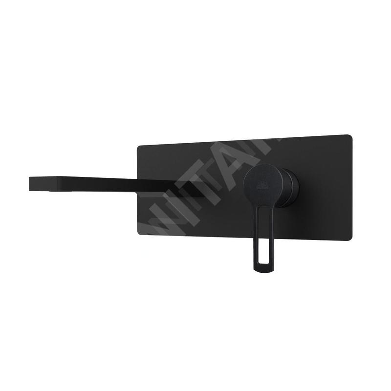 Paffoni Ringo - Mitigeur de lavabo encastrée avec corps d’encastrement, noir mat RIN105NO