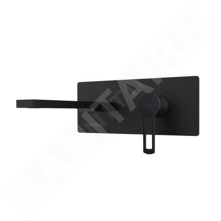 Paffoni Ringo - Mitigeur de lavabo encastrée avec corps d’encastrement, noir mat RIN105NO