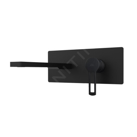 Paffoni Ringo - Mitigeur de lavabo encastrée avec corps d’encastrement, noir mat RIN106NO