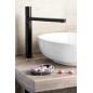 Sapho Soliter - Robinetterie Kaisa pour lavabo, noir/or rose ZT091