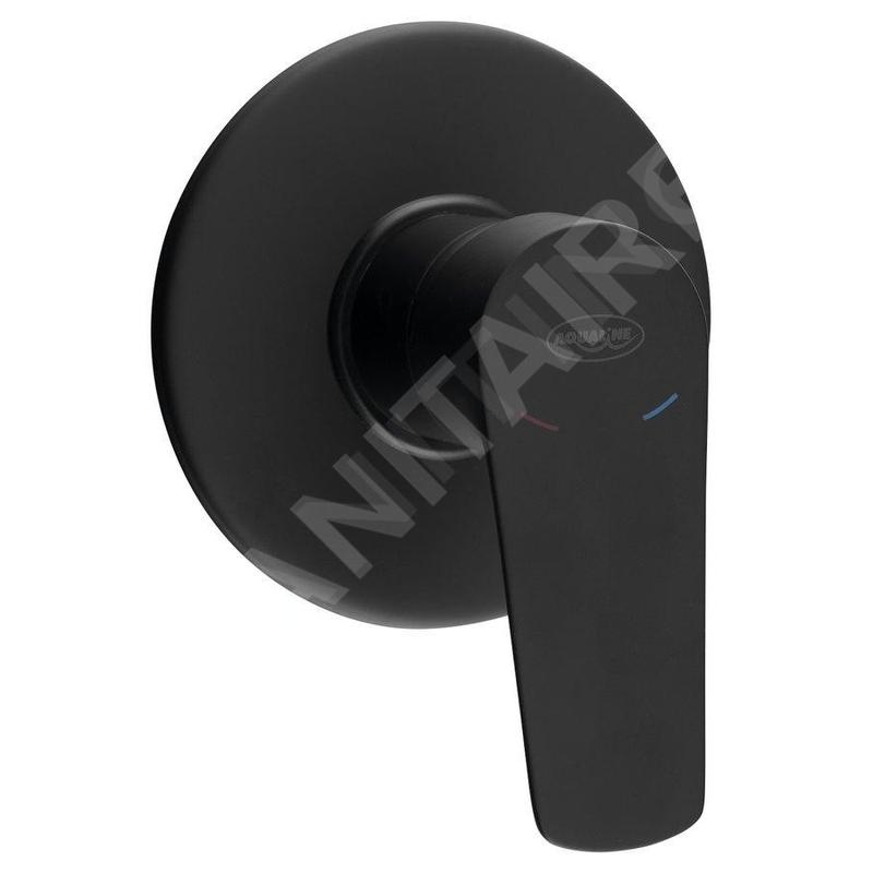 Aqualine Lotta - Mitigeur encastré de lavabo avec corps d'encastrement, 1 sortie, noir mat LT741B