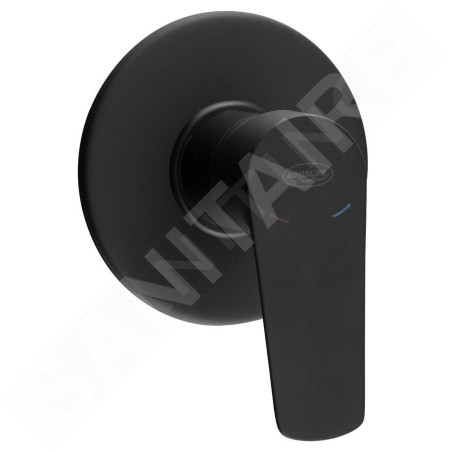Aqualine Lotta - Mitigeur encastré de lavabo avec corps d'encastrement, 1 sortie, noir mat LT741B