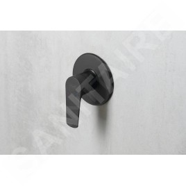 Aqualine Lotta - Mitigeur encastré de lavabo avec corps d'encastrement, 1 sortie, noir mat LT741B