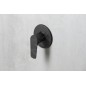 Aqualine Lotta - Mitigeur encastré de lavabo avec corps d'encastrement, 1 sortie, noir mat LT741B