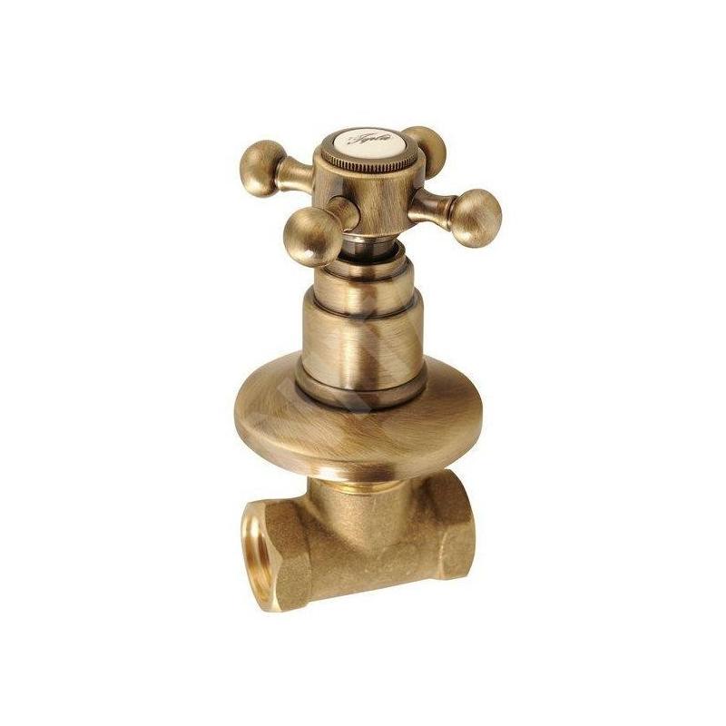 Sapho Antea - Robinet d´arrêt encastré avec corps d'encastrement, froide, bronze 3056C