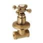 Sapho Antea - Robinet d´arrêt encastré avec corps d'encastrement, froide, bronze 3056C