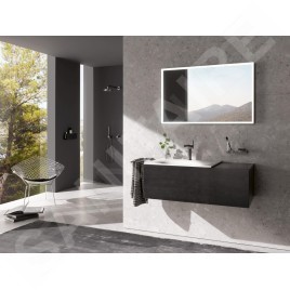 Keuco Edition 400 - Mitigeur de lavabo avec bonde, chrome noir 51502130000