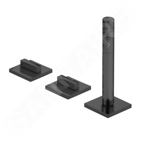 Keuco Edition 11 - Mitigeur au bord de baignoire, installation 3 trous, chrome noir 51130130500