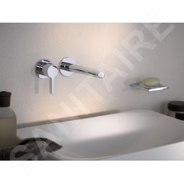 Keuco Edition 400 - Mitigeur de lavabo encastré, installation 2 trous, chrome 51516010202