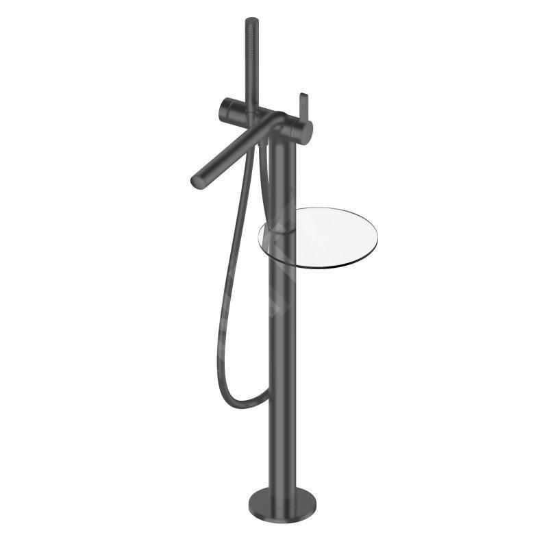 Keuco Edition 400 - Mitigeur de baignoire au sol, chrome noir 51527130100