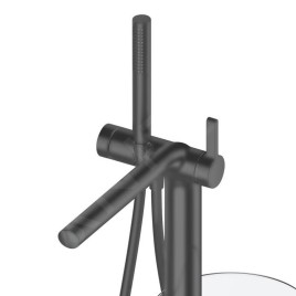 Keuco Edition 400 - Mitigeur de baignoire au sol, chrome noir 51527130100