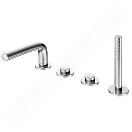 Keuco Edition 400 - Mitigeur au bord de baignoire, installation 4 trous, chrome 51530010200