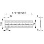 Keuco Accessoires - Rail de montage, longueur 1250 mm, inox 59570000003