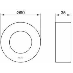 Keuco IXMO - Rosace de rallonge 35 mm, inox 59551070281