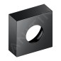 Keuco IXMO - Rosace de rallonge 35 mm, avec indication rouge/bleue, chrome noir 59551130382