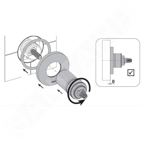 Keuco IXMO - Set de rallonge pour corps d'encastrement de mitigeur thermostatique 59553000071
