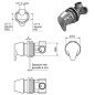 Sapho Robinetterie - Pommeau de douche Tiny sur bord de baignoire, chrome TMC12TY Sapho Robinetterie - Pommeau de douche Tiny sur bord de baignoire, chrome TMC12TY