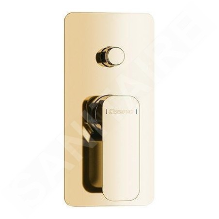 Sapho Spy - Mitigeur de douche encastré avec corps, pour 2 appareils, or PY42/17