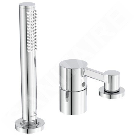 Ideal Standard Joy - Mitigeur au bord de baignoire, installation 3 trous, chrome BC788AA