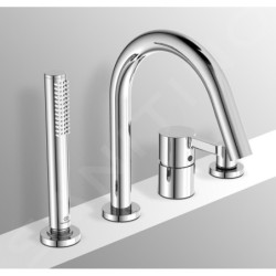 Ideal Standard Joy - Mitigeur au bord de baignoire, installation 4 trous, chrome BC789AA