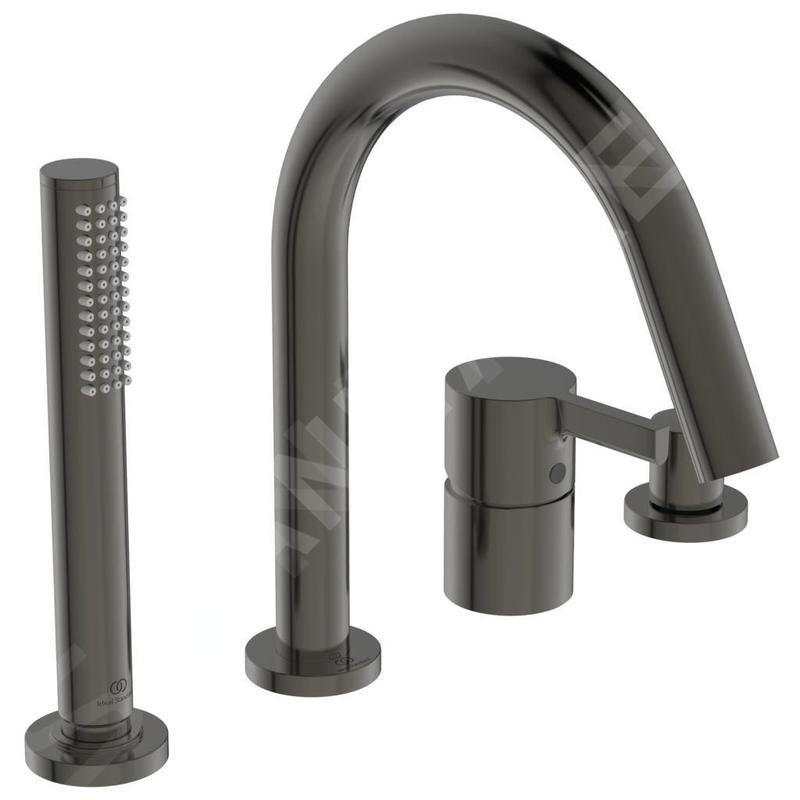 Ideal Standard Joy - Mitigeur au bord de baignoire, installation 4 trous, Magnetic Grey BC789A5