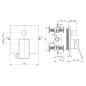 Ideal Standard Conca Tap - Mitigeur encastré, pour 2 sorties, Silver Storm A7374GN