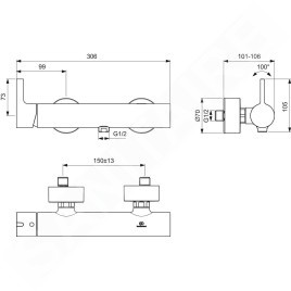Ideal Standard Joy - Mitigeur de douche, Magnetic Grey BC785A5