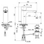 Ideal Standard Connect Air - Mitigeur de lavabo Grande avec vidage, Magnetic Grey A7053A5